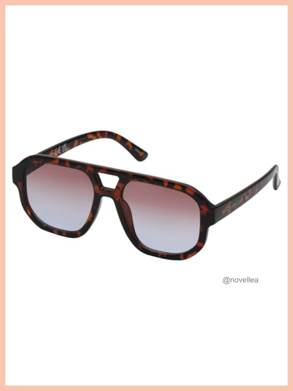 Vince Camuto Plastic Aviator Sunglasses Logo Temple Detail 100% UV